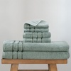 image:imageCariloha Bath Sheet Hand Towel Washcloth Bundle  4 Each  Blue LagoonOcean Mist