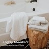 image:imageCariloha Bath Towel  Soft Bamboo Viscose  White  30 x 56  Ultra Plush Quick Dry Towel Turkish Cotton Bamboo Viscose Blend Highly Absorbent Large Bathroom Towels Odor ResistantBlue Lagoon