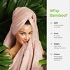 image:imageCariloha Organic BambooViscose and Turkish Cotton Washcloths Set  Soft Washcloths for Face and Body  13 x 13  600 GSM  Blush  Set of 3 Towels