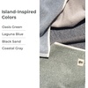 image:imageCariloha TwoTone Bath Sheet  Bamboo Viscose  Oasis Green  40 x 70  Extra Large Plush Quick Dry Towel with Turkish Cotton Highly Absorbent Oversized Bathroom Towel Odor ResistantBlack Sand