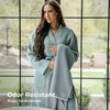image:imageCariloha TwoTone Bath Sheet  Bamboo Viscose  Oasis Green  40 x 70  Extra Large Plush Quick Dry Towel with Turkish Cotton Highly Absorbent Oversized Bathroom Towel Odor ResistantLaguna Blue