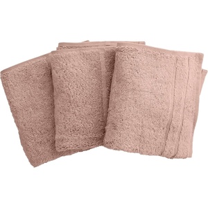 image:imageCariloha Organic BambooViscose and Turkish Cotton Washcloths Set  Soft Washcloths for Face and Body  13 x 13  600 GSM  Blush  Set of 3 Towels
