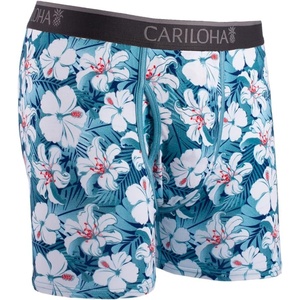 image:imageCariloha Soft Bamboo Viscose Boxer Briefs  Ultrabreathable and CoolBlue Hibiscus