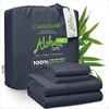 image:imageCariloha Aloha Soft Bamboo Viscose Sheet Set  Cape Blue  King  Buttery Soft Hypoallergenic Cooling Sheets 1 Flat 1 Fitted 2 Pillowcases 16 in Deep Pockets OEKOTEX Standard 100Cape Blue