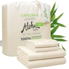 image:imageCariloha Aloha Soft Bamboo Viscose Sheet Set  Cape Blue  King  Buttery Soft Hypoallergenic Cooling Sheets 1 Flat 1 Fitted 2 Pillowcases 16 in Deep Pockets OEKOTEX Standard 100Natural