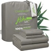 image:imageCariloha Aloha Soft Bamboo Viscose Sheet Set  Cape Blue  King  Buttery Soft Hypoallergenic Cooling Sheets 1 Flat 1 Fitted 2 Pillowcases 16 in Deep Pockets OEKOTEX Standard 100Shade Grey
