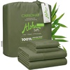 image:imageCariloha Aloha Soft Bamboo Viscose Sheet Set  Cape Blue  King  Buttery Soft Hypoallergenic Cooling Sheets 1 Flat 1 Fitted 2 Pillowcases 16 in Deep Pockets OEKOTEX Standard 100Coastal Pine
