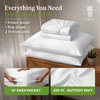 image:imageCariloha Aloha Soft Bamboo Viscose Sheet Set  Cape Blue  King  Buttery Soft Hypoallergenic Cooling Sheets 1 Flat 1 Fitted 2 Pillowcases 16 in Deep Pockets OEKOTEX Standard 100White