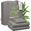image:imageCariloha Aloha Soft Bamboo Viscose Sheet Set  Cape Blue  King  Buttery Soft Hypoallergenic Cooling Sheets 1 Flat 1 Fitted 2 Pillowcases 16 in Deep Pockets OEKOTEX Standard 100Shade Gray