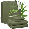image:imageCariloha Aloha Soft Bamboo Viscose Sheet Set  Cape Blue  King  Buttery Soft Hypoallergenic Cooling Sheets 1 Flat 1 Fitted 2 Pillowcases 16 in Deep Pockets OEKOTEX Standard 100Coastal Pine