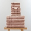 image:imageCariloha Bath Towel Hand Towel Washcloth Bundle  4 Each  Blue LagoonBlush