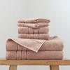 image:imageCariloha Bath Towel Hand Towel Washcloth Bundle  4 Each  Blue LagoonBlush