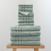 image:imageCariloha Bath Towel Hand Towel Washcloth Bundle  4 Each  Blue LagoonOcean Mist