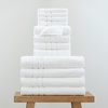 image:imageCariloha Bath Towel Hand Towel Washcloth Bundle  4 Each  Blue LagoonWhite