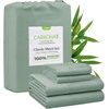 image:imageCariloha Classic 4Piece Twill Sheet Set  Tahitian Breeze  Queen  Viscose Material  Allergy Resistant and Extra Soft  Cooling for Hot Sleepers  Corner BandsTahitian Breeze