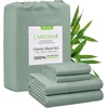 image:imageCariloha Classic 4Piece Twill Sheet Set  Tahitian Breeze  Queen  Viscose Material  Allergy Resistant and Extra Soft  Cooling for Hot Sleepers  Corner BandsTahitian Breeze