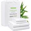 image:imageCariloha Classic 4Piece Twill Sheet Set  Tahitian Breeze  Queen  Viscose Material  Allergy Resistant and Extra Soft  Cooling for Hot Sleepers  Corner BandsWhite
