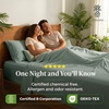 image:imageCariloha Classic 4Piece Twill Sheet Set  Tahitian Breeze  Queen  Viscose Material  Allergy Resistant and Extra Soft  Cooling for Hot Sleepers  Corner BandsTahitian Breeze
