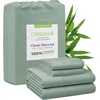 image:imageCariloha Classic 4Piece Twill Sheet Set  Tahitian Breeze  Queen  Viscose Material  Allergy Resistant and Extra Soft  Cooling for Hot Sleepers  Corner BandsTahitian Breeze