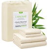 image:imageCariloha Classic 4Piece Twill Sheet Set  Tahitian Breeze  Queen  Viscose Material  Allergy Resistant and Extra Soft  Cooling for Hot Sleepers  Corner BandsIvory