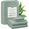 image:imageCariloha Classic 4Piece Twill Sheet Set  Tahitian Breeze  Queen  Viscose Material  Allergy Resistant and Extra Soft  Cooling for Hot Sleepers  Corner BandsTahitian Breeze