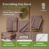 image:imageCariloha Classic 4Piece Twill Sheet Set  Tahitian Breeze  Queen  Viscose Material  Allergy Resistant and Extra Soft  Cooling for Hot Sleepers  Corner BandsBeach Linen