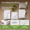 image:imageCariloha Classic 4Piece Twill Sheet Set  Tahitian Breeze  Queen  Viscose Material  Allergy Resistant and Extra Soft  Cooling for Hot Sleepers  Corner BandsWhite