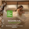 image:imageCariloha Classic 4Piece Twill Sheet Set  Tahitian Breeze  Queen  Viscose Material  Allergy Resistant and Extra Soft  Cooling for Hot Sleepers  Corner BandsIvory