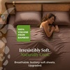image:imageCariloha Classic Bamboo Viscose Sheet Set  Beach Linen  Queen  Breathable Odor Resistant Hypoallergenic Cooling Pillow Cases 2 Soft Twill Weave Pillowcases 100 Viscose from Bamboo