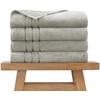image:imageCariloha Extra Smooth Towel Viscose from Bamboo 28x54 Highly Absorbent Odor Resistant Ocean Mist 4 Pack BundleHarbor Gray