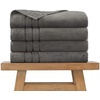 image:imageCariloha Extra Smooth Towel Viscose from Bamboo 28x54 Highly Absorbent Odor Resistant Ocean Mist 4 Pack BundleOnyx