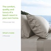 image:imageCariloha Resort 2Piece Sateen Pillowcase Set  Blue Lagoon  King  Breathable and Cooling Pillowcases for Hot Sleepers  2 Buttery Soft Breathable OdorResistant Hypoallergenic Sateen Cooling Pillow Cases 100 Viscose from BambooHarbor Gray