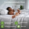 image:imageCariloha Resort Sheet Set  Cooling Bamboo Viscose  White  Queen  Luxury Cooling Sheets with Sateen Weave 18 in Deep Pockets 1 Fitted 1 Flat 2 Pillowcases OEKOTEX Standard 100White