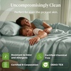 image:imageCariloha Resort Sheet Set  Cooling Bamboo Viscose  White  Queen  Luxury Cooling Sheets with Sateen Weave 18 in Deep Pockets 1 Fitted 1 Flat 2 Pillowcases OEKOTEX Standard 100Ocean Mist