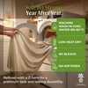 image:imageCariloha Resort Sheet Set  Cooling Bamboo Viscose  White  Queen  Luxury Cooling Sheets with Sateen Weave 18 in Deep Pockets 1 Fitted 1 Flat 2 Pillowcases OEKOTEX Standard 100Stone