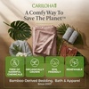 image:imageCariloha Resort Sheet Set  Cooling Bamboo Viscose  White  Queen  Luxury Cooling Sheets with Sateen Weave 18 in Deep Pockets 1 Fitted 1 Flat 2 Pillowcases OEKOTEX Standard 100Blush