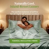 image:imageCariloha Resort Sheet Set  Cooling Bamboo Viscose  White  Queen  Luxury Cooling Sheets with Sateen Weave 18 in Deep Pockets 1 Fitted 1 Flat 2 Pillowcases OEKOTEX Standard 100Ocean Mist