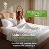 image:imageCariloha Resort Sheet Set  Cooling Bamboo Viscose  White  Queen  Luxury Cooling Sheets with Sateen Weave 18 in Deep Pockets 1 Fitted 1 Flat 2 Pillowcases OEKOTEX Standard 100White