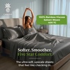 image:imageCariloha Resort Sheet Set  Cooling Bamboo Viscose  White  Queen  Luxury Cooling Sheets with Sateen Weave 18 in Deep Pockets 1 Fitted 1 Flat 2 Pillowcases OEKOTEX Standard 100Onyx