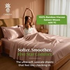 image:imageCariloha Resort Sheet Set  Cooling Bamboo Viscose  White  Queen  Luxury Cooling Sheets with Sateen Weave 18 in Deep Pockets 1 Fitted 1 Flat 2 Pillowcases OEKOTEX Standard 100Blush