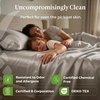 image:imageCariloha Resort Sheet Set  Cooling Bamboo Viscose  White  Queen  Luxury Cooling Sheets with Sateen Weave 18 in Deep Pockets 1 Fitted 1 Flat 2 Pillowcases OEKOTEX Standard 100Harbor Gray