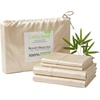 image:imageCariloha Resort Sheet Set  Cooling Bamboo Viscose  White  Queen  Luxury Cooling Sheets with Sateen Weave 18 in Deep Pockets 1 Fitted 1 Flat 2 Pillowcases OEKOTEX Standard 100Coconut Milk