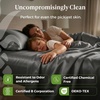 image:imageCariloha Resort Sheet Set  Cooling Bamboo Viscose  White  Queen  Luxury Cooling Sheets with Sateen Weave 18 in Deep Pockets 1 Fitted 1 Flat 2 Pillowcases OEKOTEX Standard 100Onyx