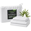image:imageCariloha Retreat Sheet Set  Bamboo Lyocell  White  King  Our Softest Luxury Cooling Sheet Sateen Weave 18 in Deep Pockets 1 Fitted 1 Flat 2 Pillowcases OEKOTEX Standard 100White