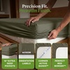 image:imageCariloha Retreat Sheet Set  Bamboo Lyocell  White  King  Our Softest Luxury Cooling Sheet Sateen Weave 18 in Deep Pockets 1 Fitted 1 Flat 2 Pillowcases OEKOTEX Standard 100Oasis Green