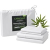 image:imageCariloha Retreat Sheet Set  Bamboo Lyocell  White  King  Our Softest Luxury Cooling Sheet Sateen Weave 18 in Deep Pockets 1 Fitted 1 Flat 2 Pillowcases OEKOTEX Standard 100White