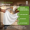 image:imageCariloha Retreat Sheet Set  Bamboo Lyocell  White  King  Our Softest Luxury Cooling Sheet Sateen Weave 18 in Deep Pockets 1 Fitted 1 Flat 2 Pillowcases OEKOTEX Standard 100White