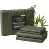 image:imageCariloha Retreat Sheet Set  Bamboo Lyocell  White  King  Our Softest Luxury Cooling Sheet Sateen Weave 18 in Deep Pockets 1 Fitted 1 Flat 2 Pillowcases OEKOTEX Standard 100Oasis Green