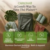 image:imageCariloha Retreat Sheet Set  Bamboo Lyocell  White  King  Our Softest Luxury Cooling Sheet Sateen Weave 18 in Deep Pockets 1 Fitted 1 Flat 2 Pillowcases OEKOTEX Standard 100Oasis Green