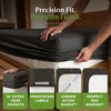 image:imageCariloha Retreat Sheet Set  Bamboo Lyocell  White  King  Our Softest Luxury Cooling Sheet Sateen Weave 18 in Deep Pockets 1 Fitted 1 Flat 2 Pillowcases OEKOTEX Standard 100Black Sand